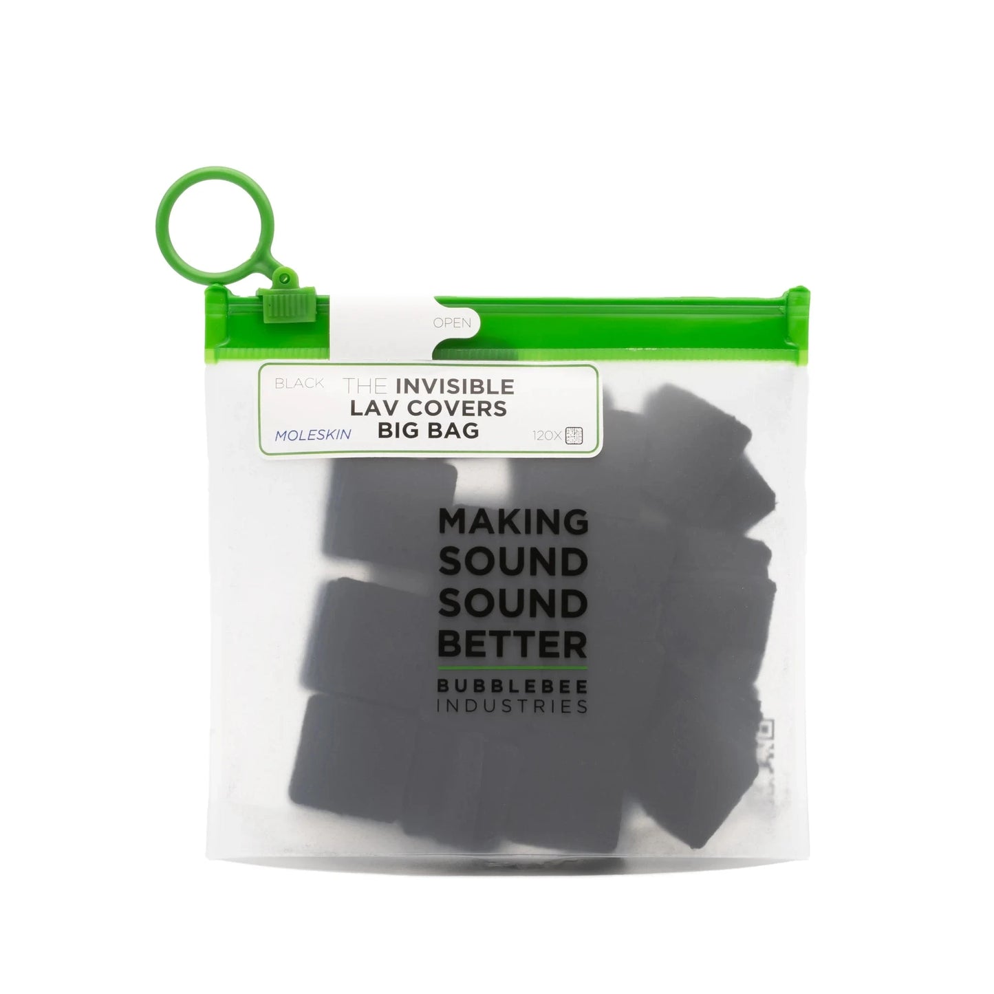 The Invisible Lav Covers - Big Bag - Moleskin  Bubblebee Industries |  Wonka Audio