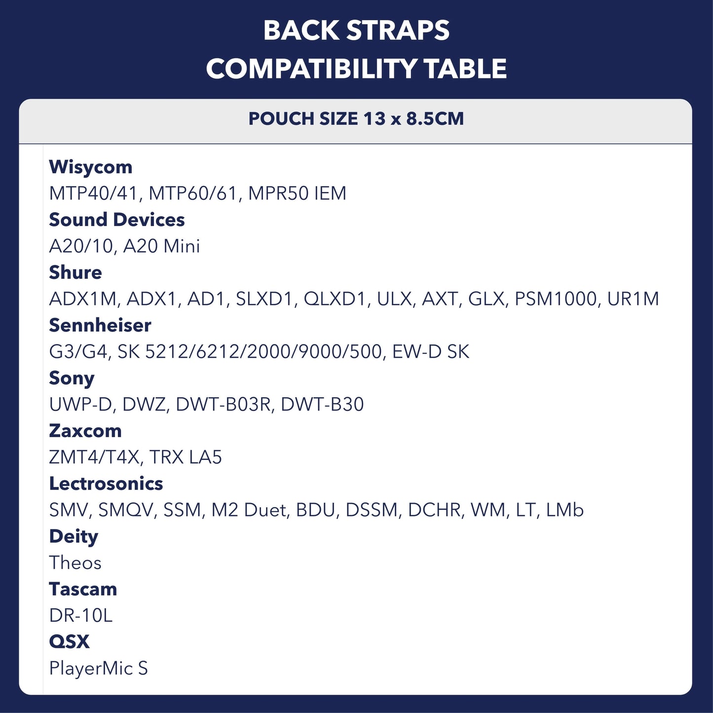 Back Strap  URSA |  Wonka Audio
