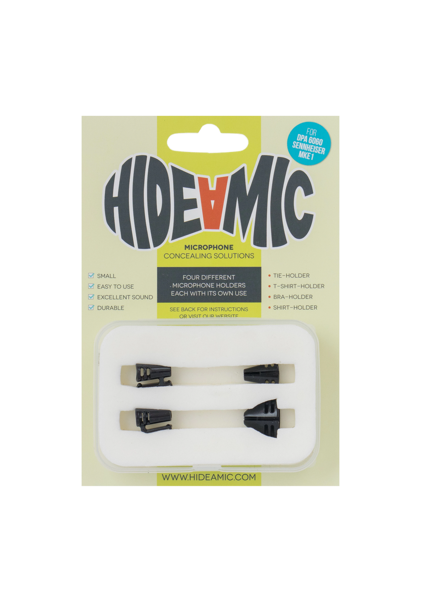 Clips - 4er Set  Hide a Mic |  Wonka Audio