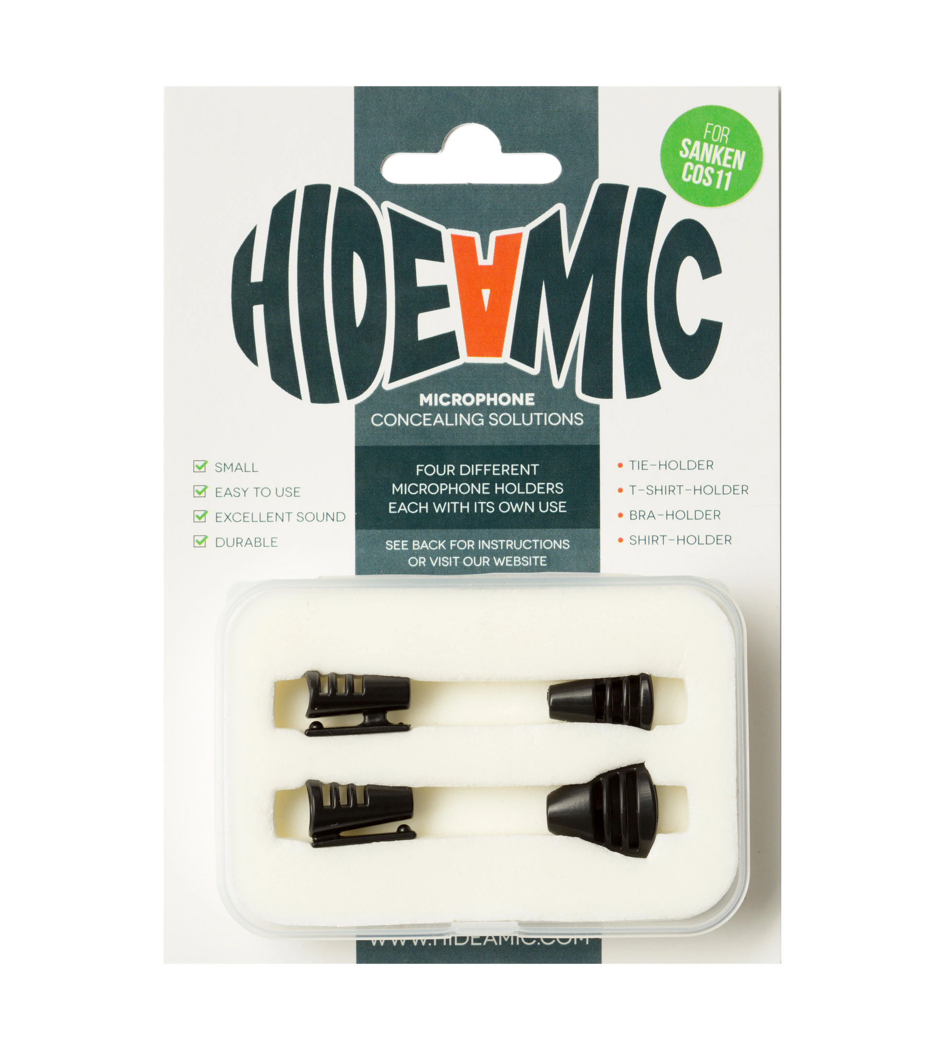 Clips - 4er Set  Hide a Mic |  Wonka Audio